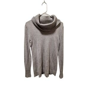 Gap Women Gray Sweater Size S Cotton/Nylon Blend Ribbed Hem Long Sleeve Cow Neck